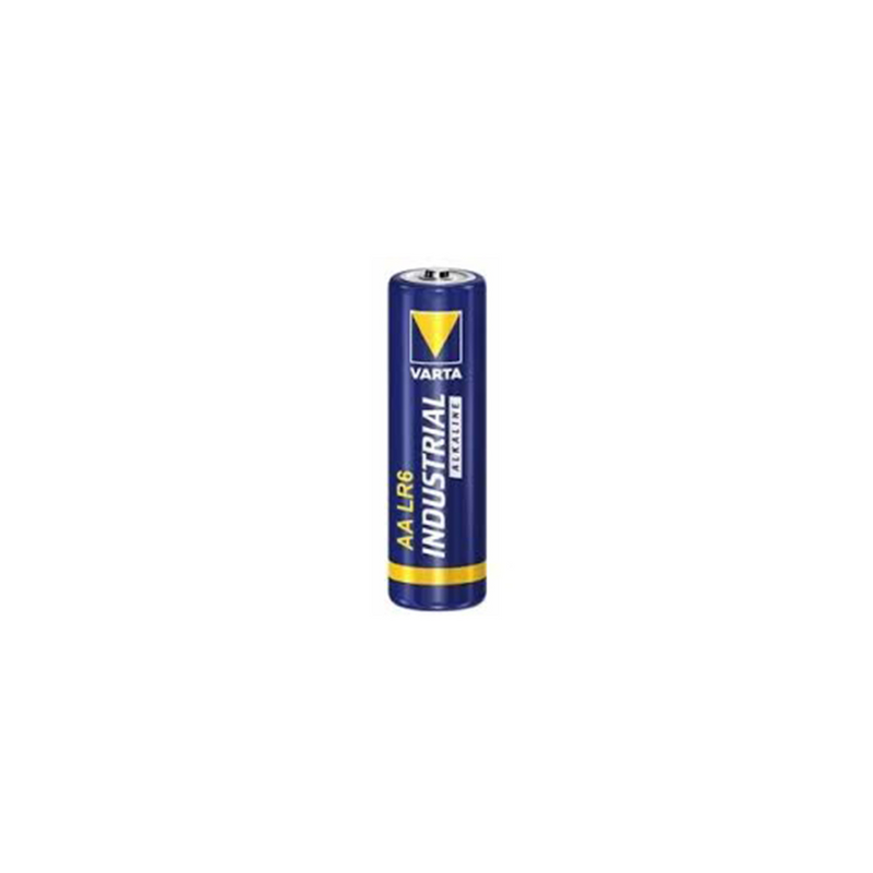 1.5V AA Alkaline Battery, industrial grade, pack of 4, ideal for high-performance devices requiring reliable power. Compatible with a variety of applications, including irrigation controllers, remote sensors, and other electronic systems. Image highlights the battery's durable construction, long-lasting power, and the Varta LR6/1 brand for trusted quality and performance