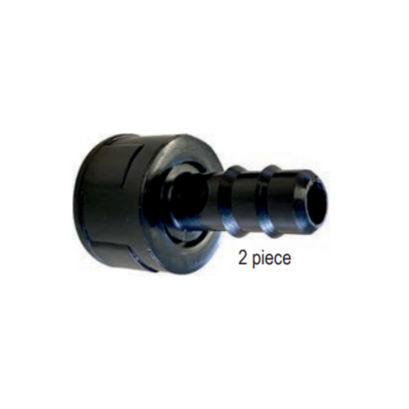 Barbed Connector for irrigation systems, designed to join two sections of tubing securely without the need for additional tools or fittings. Ideal for quick and reliable connections in garden, landscape, or agricultural applications. Image shows the barbed ends that ensure a tight, leak-free fit, with durable construction suitable for various tubing sizes and outdoor conditions