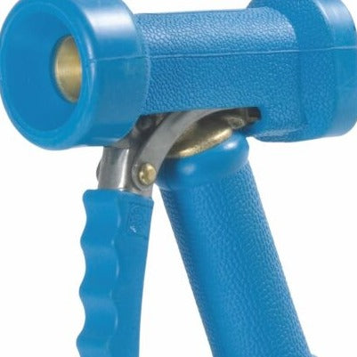 Industrial spray pistol designed for high-performance irrigation and cleaning tasks, featuring an ergonomic handle, adjustable spray nozzle, and durable construction for extended use in demanding environments