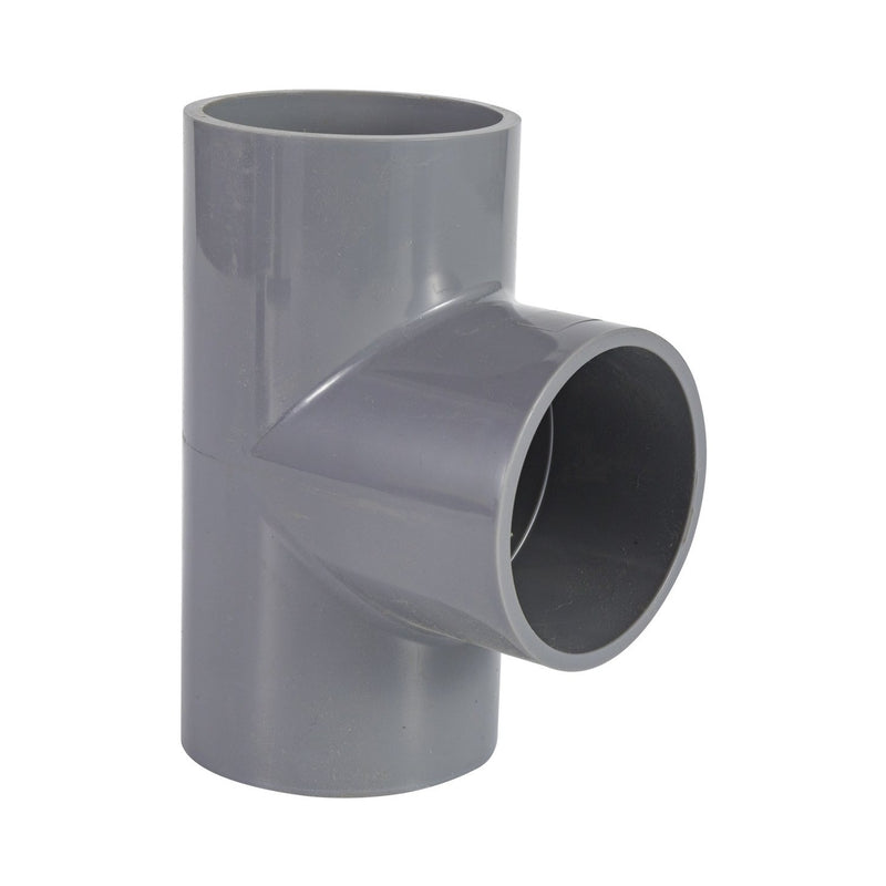 Equal tees, designed to connect three pipes of the same diameter in irrigation and plumbing systems. Featuring three openings at a 90-degree angle, these fittings allow for equal water distribution across all connected pipes, ensuring efficient flow and system functionality