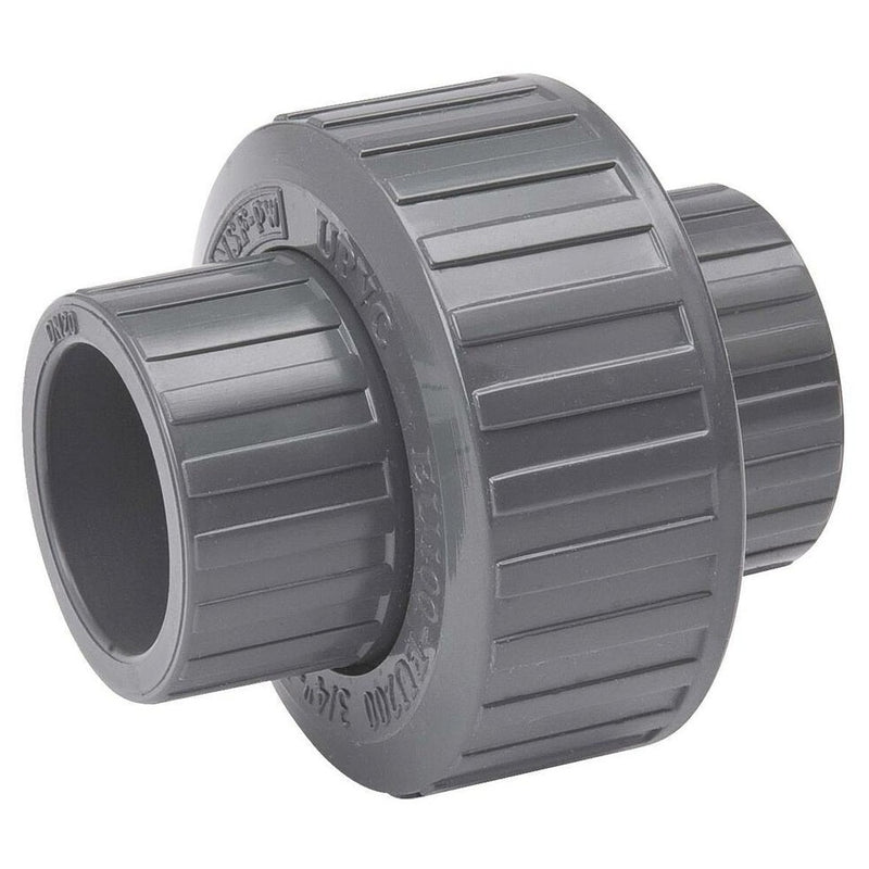 Unions, used to join two sections of piping or tubing in irrigation and plumbing systems. Featuring a simple, quick-connect design with a removable nut and two threaded ends, they allow for easy disconnection and maintenance without disrupting the entire system